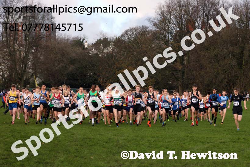 Boys under-15s 2017 British Athletics Liverpool Cross Challenge, Sefton Park, Liverpool. Photo:  David T. Hewitson/Sports for All Pics